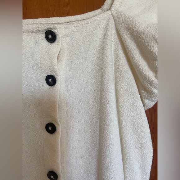 Madewell Jacquard Square-Neck Puff-Sleeve Top - Picture 7 of 8